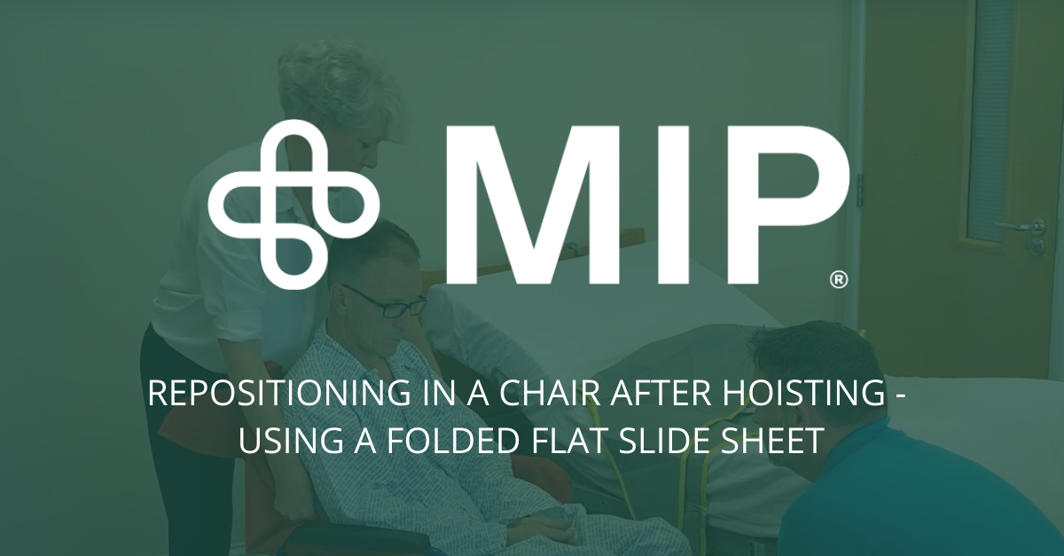 Repositioning In A Chair After Hoisting - Using a Folded Flat Slide Sheet