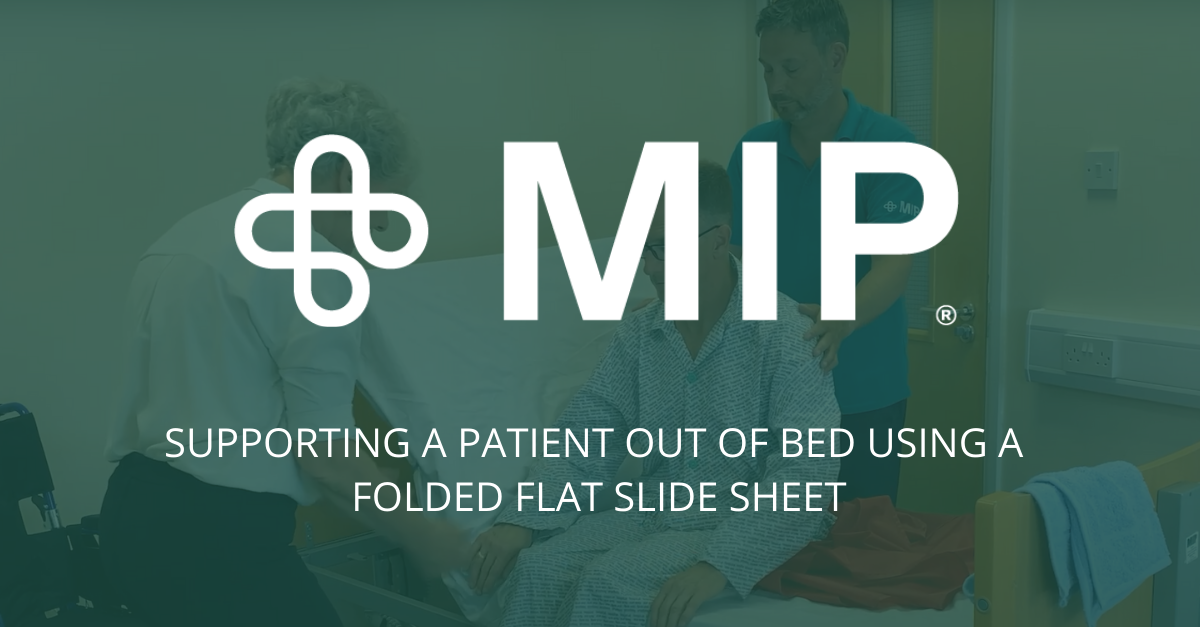 Supporting a Patient Out Of Bed Using A Folded Flat Slide Sheet