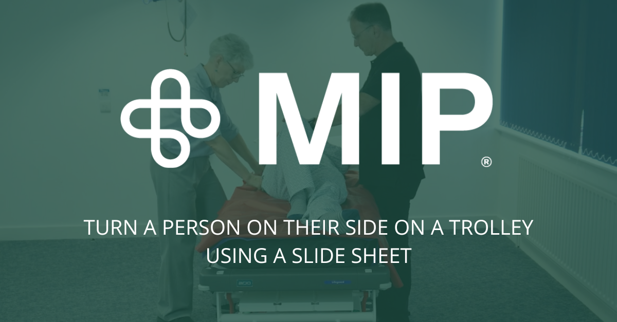 Turn a Person on their Side on a Trolley Using a Slide Sheet